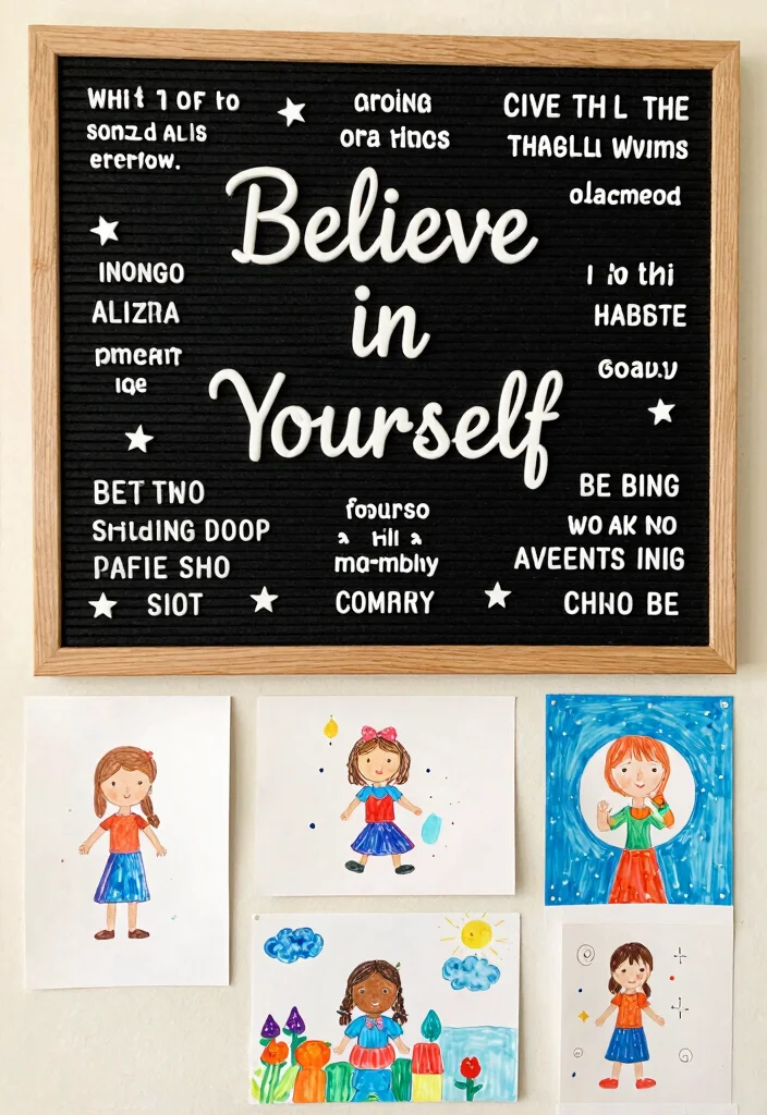 16 Letter Board Ideas Bedroom: Cute Personal Messages - 8. Believe in Yourself 1