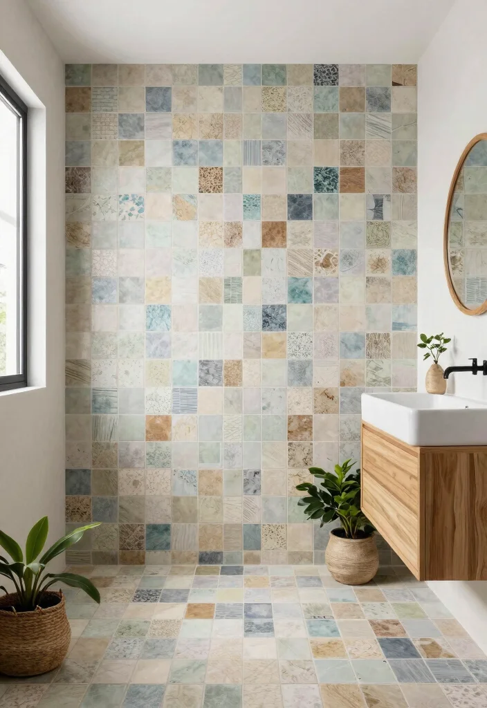 16 Mosaic Tile Bathroom Ideas With Artistic Texture - 9. Eco-Friendly Materials 1