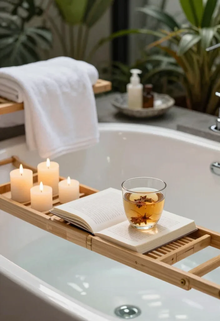 16 Rainforest Bathroom Ideas For A Spa-Like Escape - 11. Serene Bathtub Displays 1