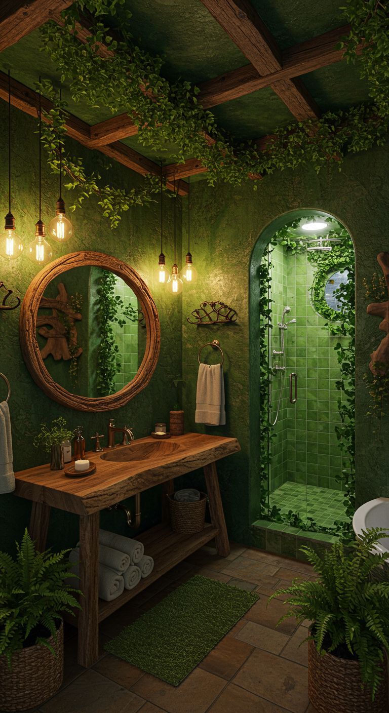 16 Rainforest Bathroom Ideas For A Spa-Like Escape - 13. Eco-Friendly Materials 1