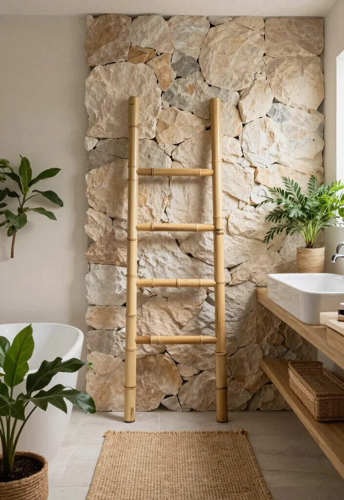 16 Rainforest Bathroom Ideas For A Spa-Like Escape - 5. Natural Textures 1