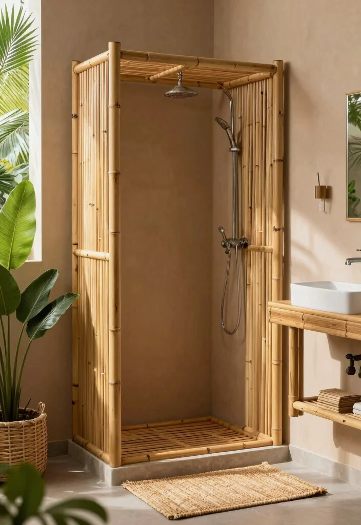 16 Rainforest Bathroom Ideas For A Spa-Like Escape - 9. Bamboo Elements 1
