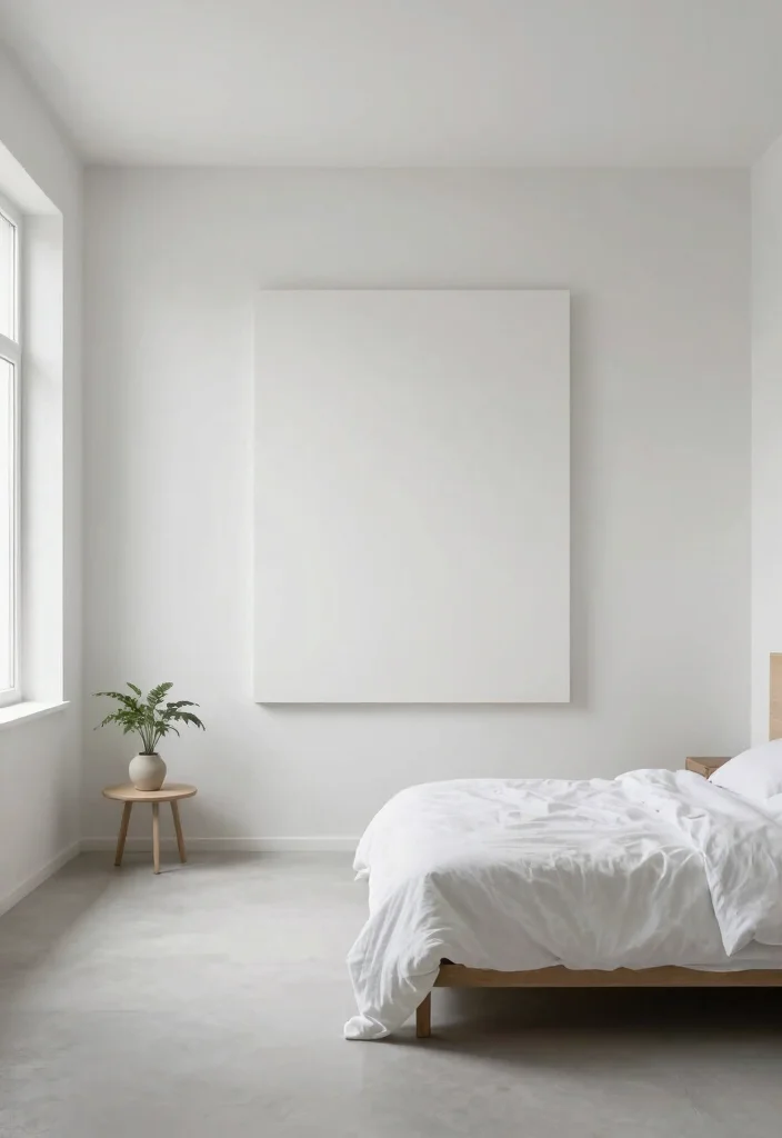 16 Room Decor Bedroom Simple Ideas: Clean Calm Living - 16. Embrace Negativity with Minimalist Decor 1