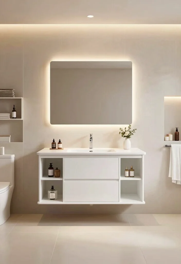 16 White Bathroom Cabinet Ideas For Bright Clean Style - 11. Stylish Island Cabinets 1