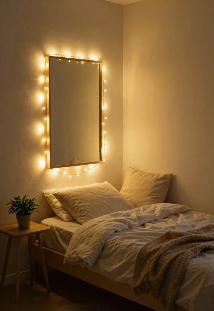 17 Bedroom Decor Ideas for Small Rooms Big Style Impact - 10. String Lights for Ambiance 1