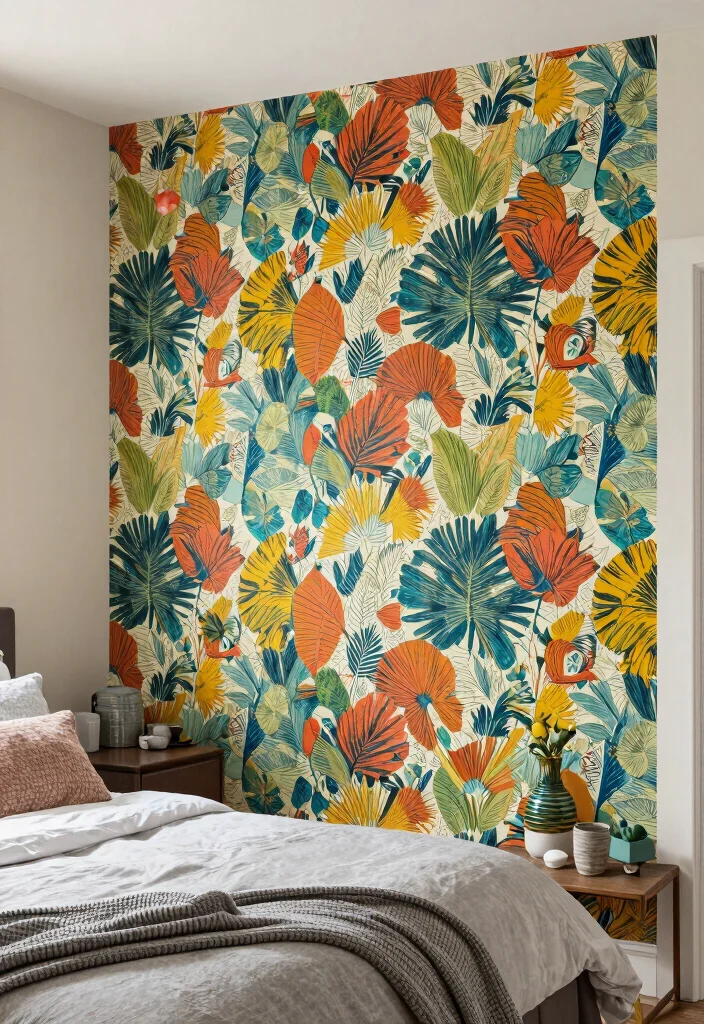 17 Bedroom Decor Ideas for Small Rooms Big Style Impact - 11. Wallpaper for a Statement Wall 1