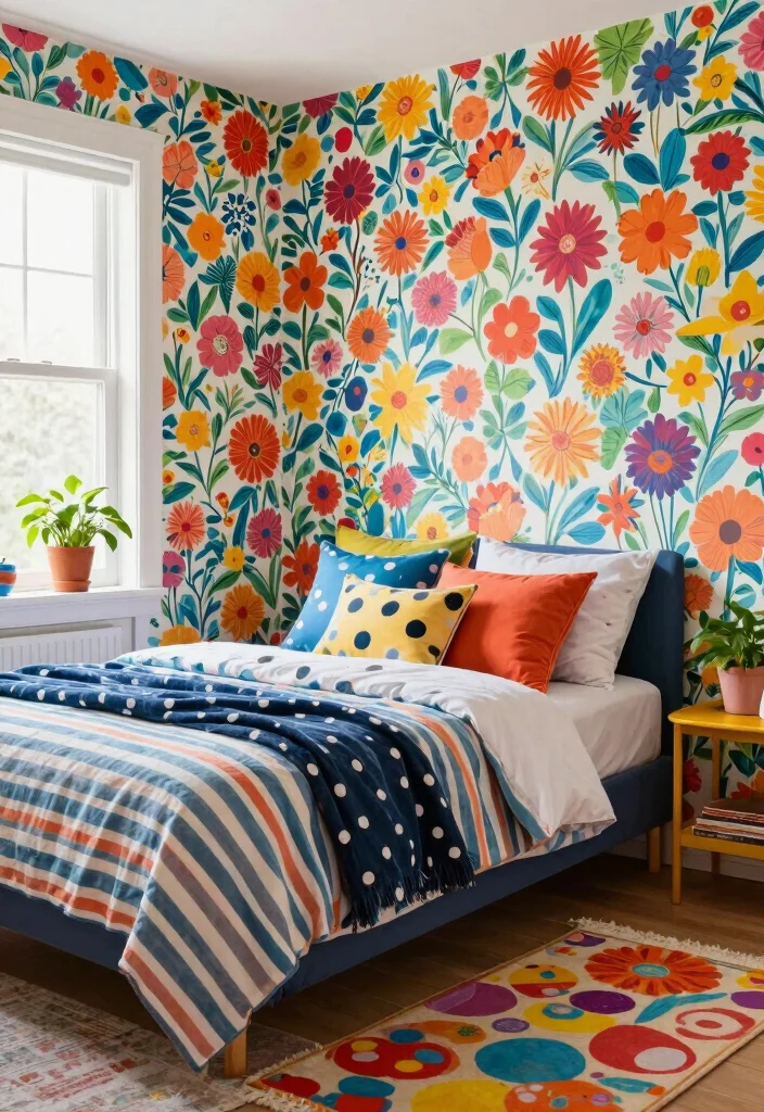 17 Bedroom Decor Ideas for Small Rooms Big Style Impact - 4. Bright Colors and Bold Patterns 1