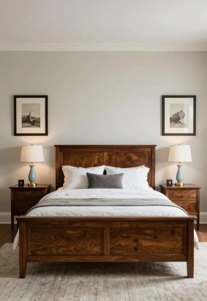 17 Bedroom Ideas Brown Furniture: Warm Classic Balance - 15. Maintain Balance with Symmetry 1