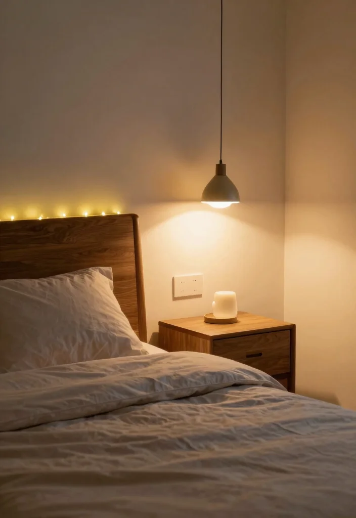 17 Bedroom Ideas Brown Furniture: Warm Classic Balance - 6. Layer Lighting for Ambiance 1