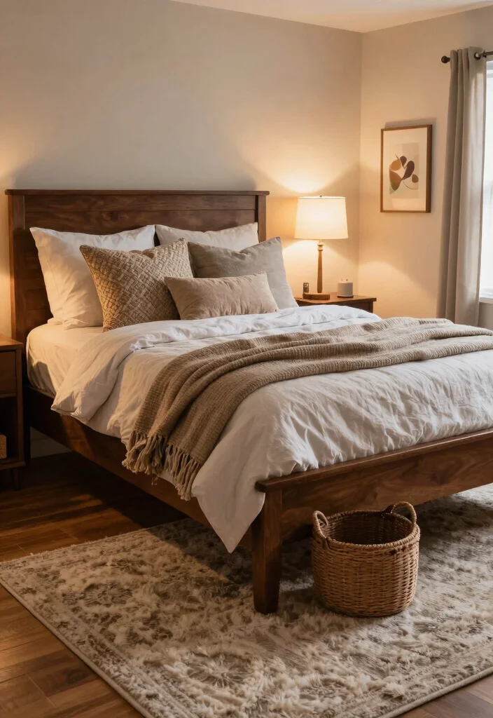17 Bedroom Ideas Brown Furniture: Warm Classic Balance - 9. Utilize Cozy Accessories 1
