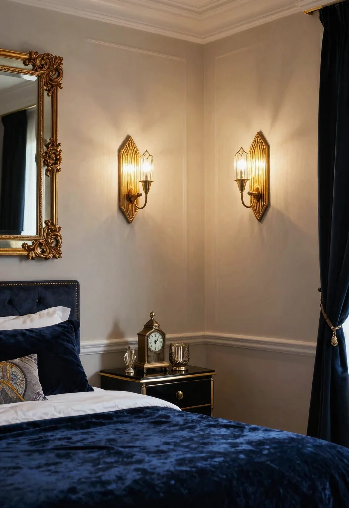 17 Bedroom Wall Sconces Bedside Lighting Ideas Cozy Modern Glow - 4. Art Deco Sconces 1