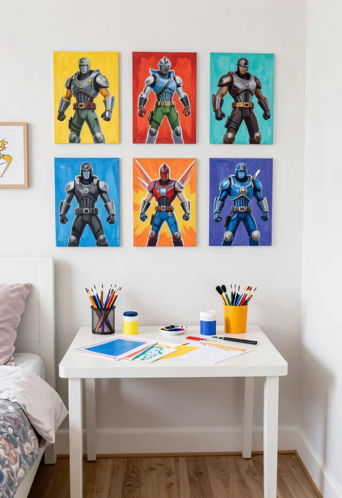 17 Fortnite Bedroom Ideas for Boys Bold Gamer Style - 14. Fortnite Themed Craft Corner 1