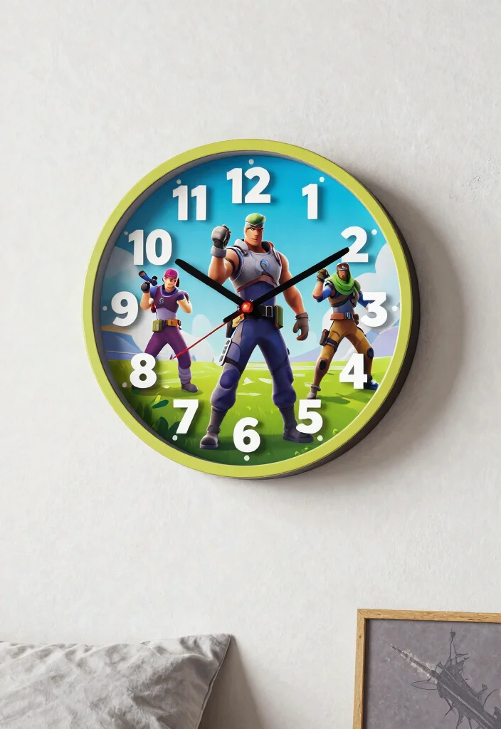 17 Fortnite Bedroom Ideas for Boys Bold Gamer Style - 17. Themed Wall Clocks 1