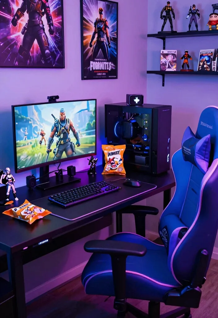 17 Fortnite Bedroom Ideas for Boys Bold Gamer Style - 2. Gaming-Inspired Furniture 1