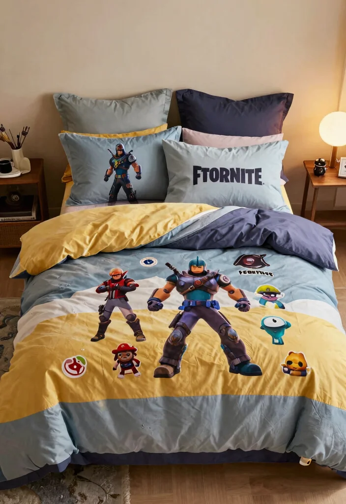 17 Fortnite Bedroom Ideas for Boys Bold Gamer Style - 3. Fortnite Bedding Sets 1