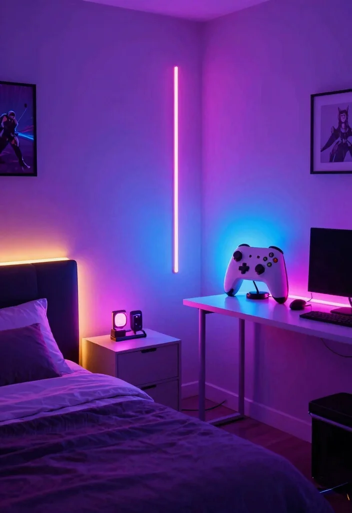 17 Fortnite Bedroom Ideas for Boys Bold Gamer Style - 4. Themed Lighting Solutions 1