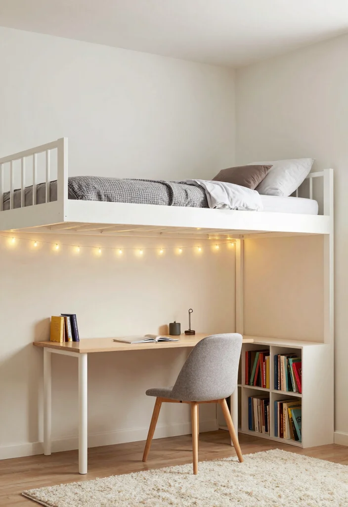 17 Modern Small Bedroom Ideas for Clean Space-Saving Looks - 1. Lofted Beds for Vertical Space 1