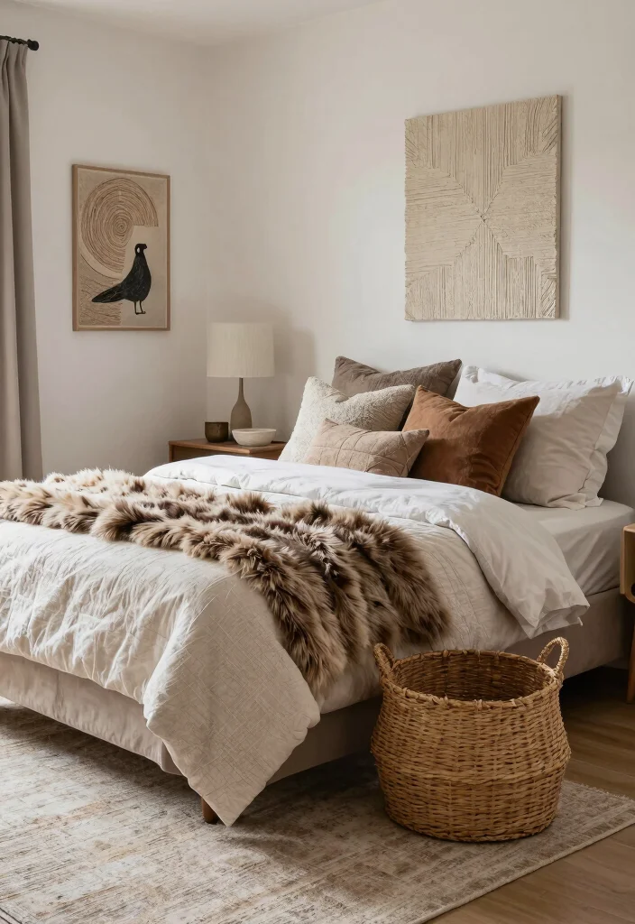 17 Modern Small Bedroom Ideas for Clean Space-Saving Looks - 14. Textured Accents for Warmth 1