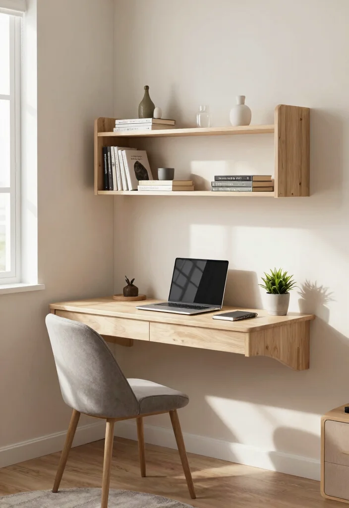 17 Modern Small Bedroom Ideas for Clean Space-Saving Looks - 5. Wall-Mounted Desks 1