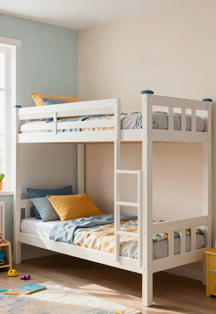 17 Modern Small Bedroom Ideas for Clean Space-Saving Looks - 7. Bunk Beds for Space Sharing 1