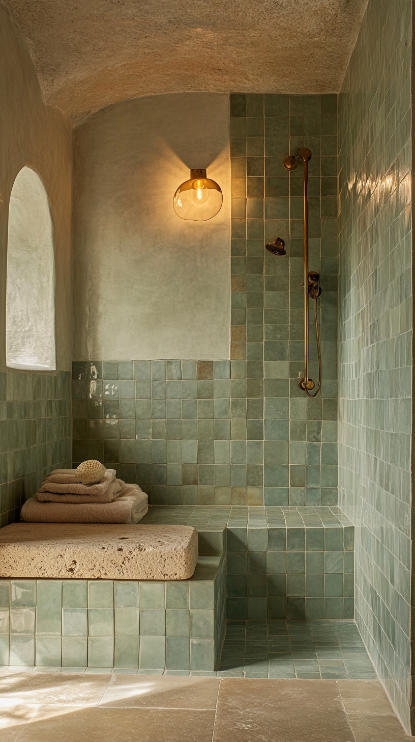 17 Pattern Tile Bathroom Ideas That Make A Statement - 7. Textured Tiles 1