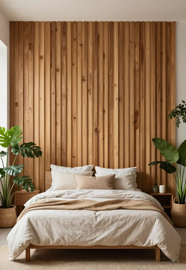 17 Wooden Slat Wall Bedroom Ideas: Warm Modern Texture - 16. Eco-Friendly Finishes 1