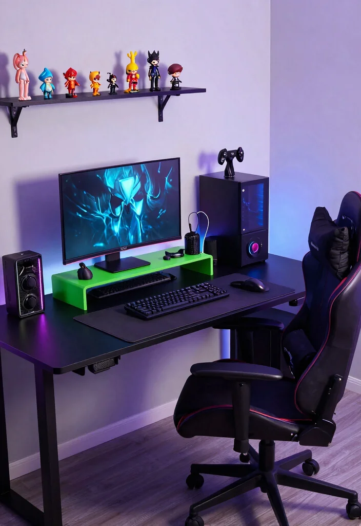 18 Cute Minecraft Bedroom Ideas: Fun Game-Inspired Rooms - 3. Gamer Desk Setup 1