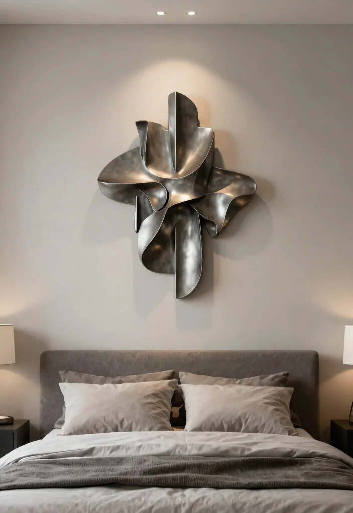 18 Modern Bedroom Wall Decor Ideas: Sleek Stylish Touch - 18. Unique Wall Sculptures 1