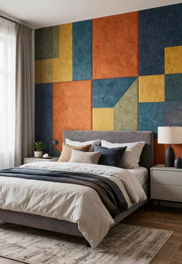 18 Upholstered Wall Panels Bedroom Ideas for a Luxe Cozy Finish - 2. Pattern Play with Upholstered Panels 1
