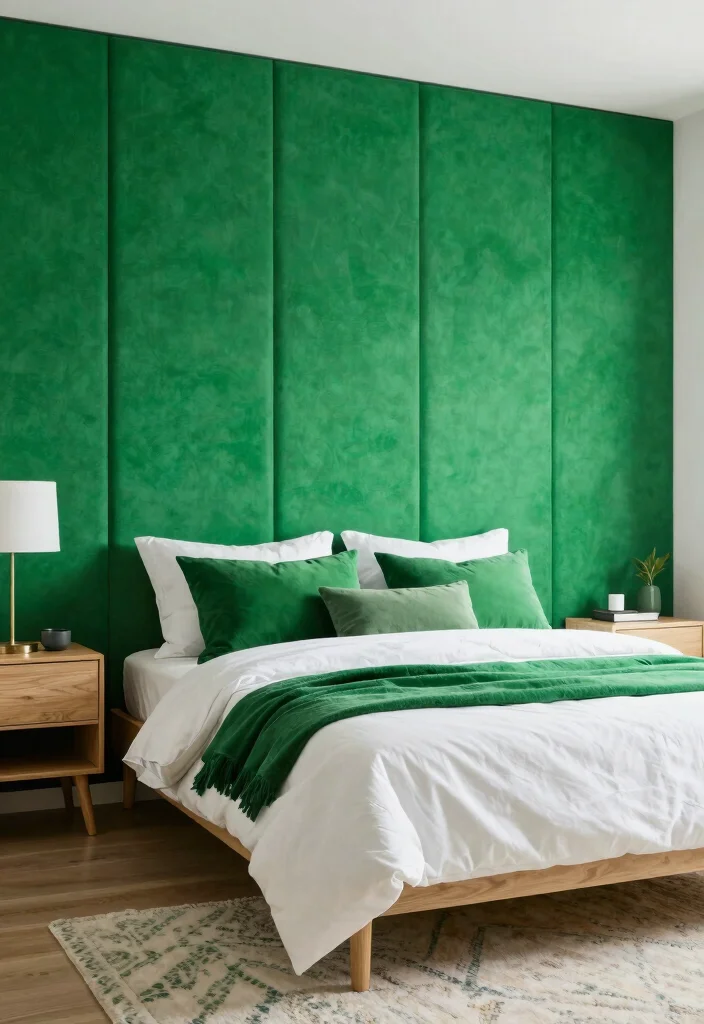 18 Upholstered Wall Panels Bedroom Ideas for a Luxe Cozy Finish - 6. Bold Colors for a Statement 1