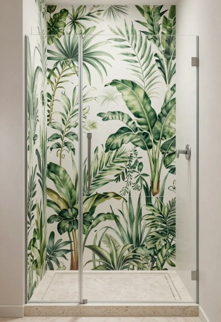 18 Walk In Shower Tile Ideas For A Modern Bathroom - 10. Botanical Prints 1