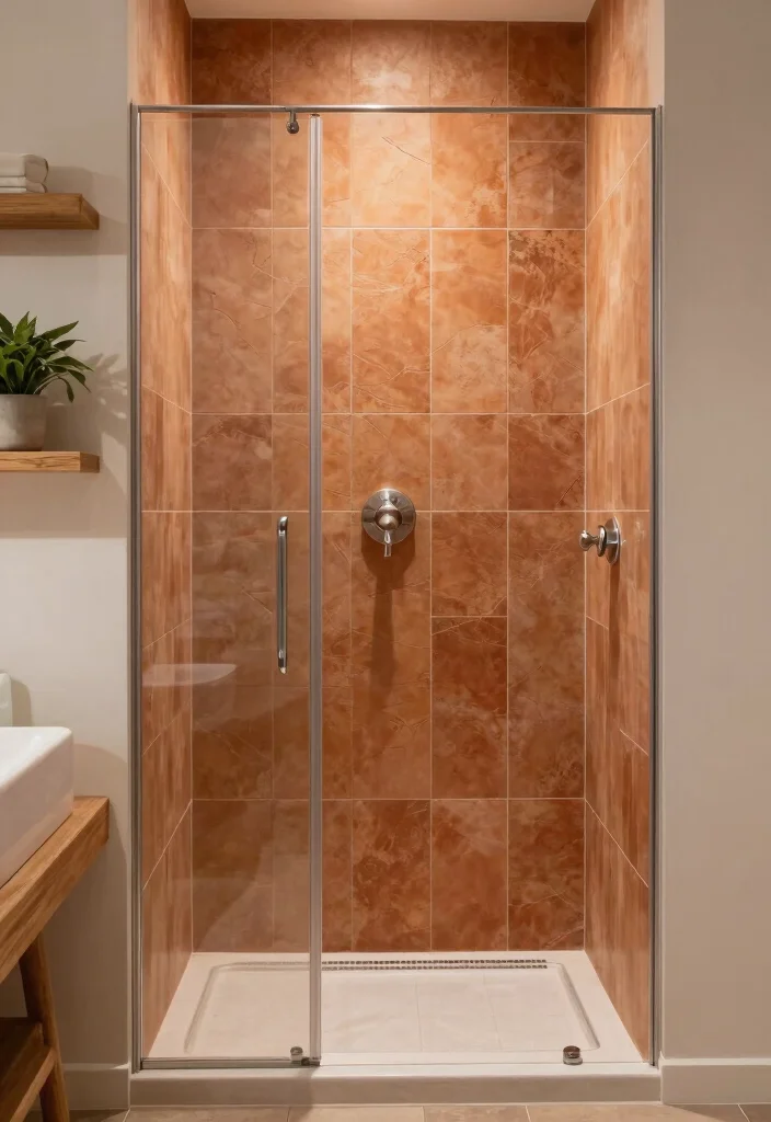 18 Walk In Shower Tile Ideas For A Modern Bathroom - 8. Earthy Terracotta Tiles 1