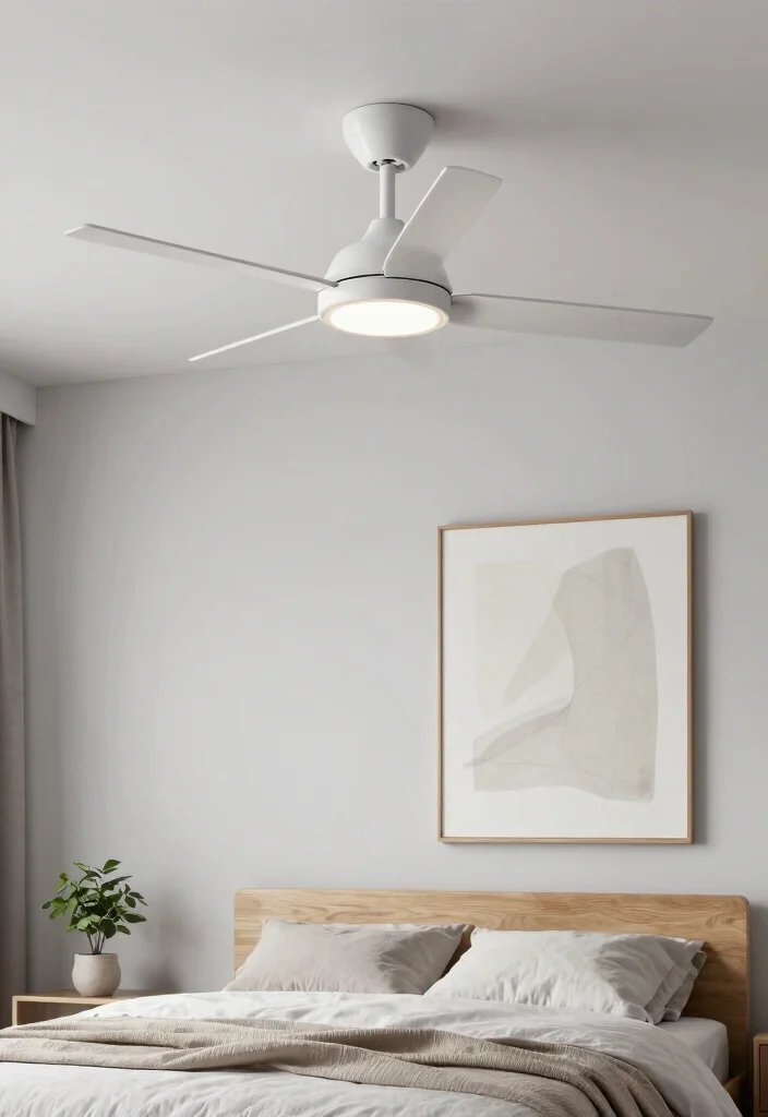 12 Bedroom Ceiling Fan Ideas That Cool the Room Without Making Noise - 1. The Minimalist Marvel 1