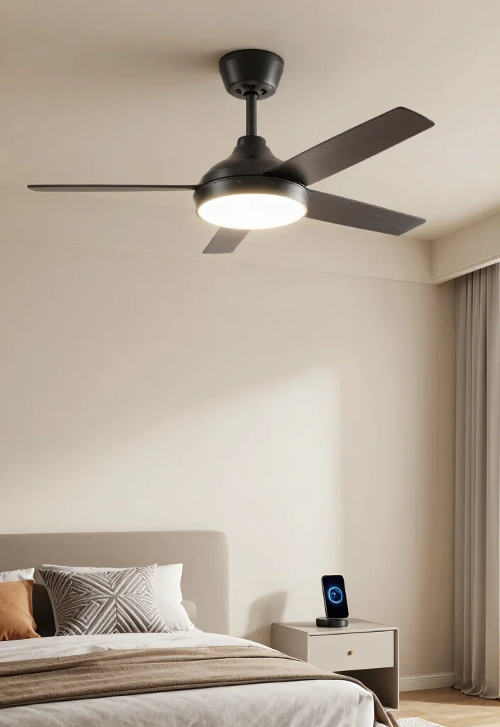 12 Bedroom Ceiling Fan Ideas That Cool the Room Without Making Noise - 8. Smart Ceiling Fans 1