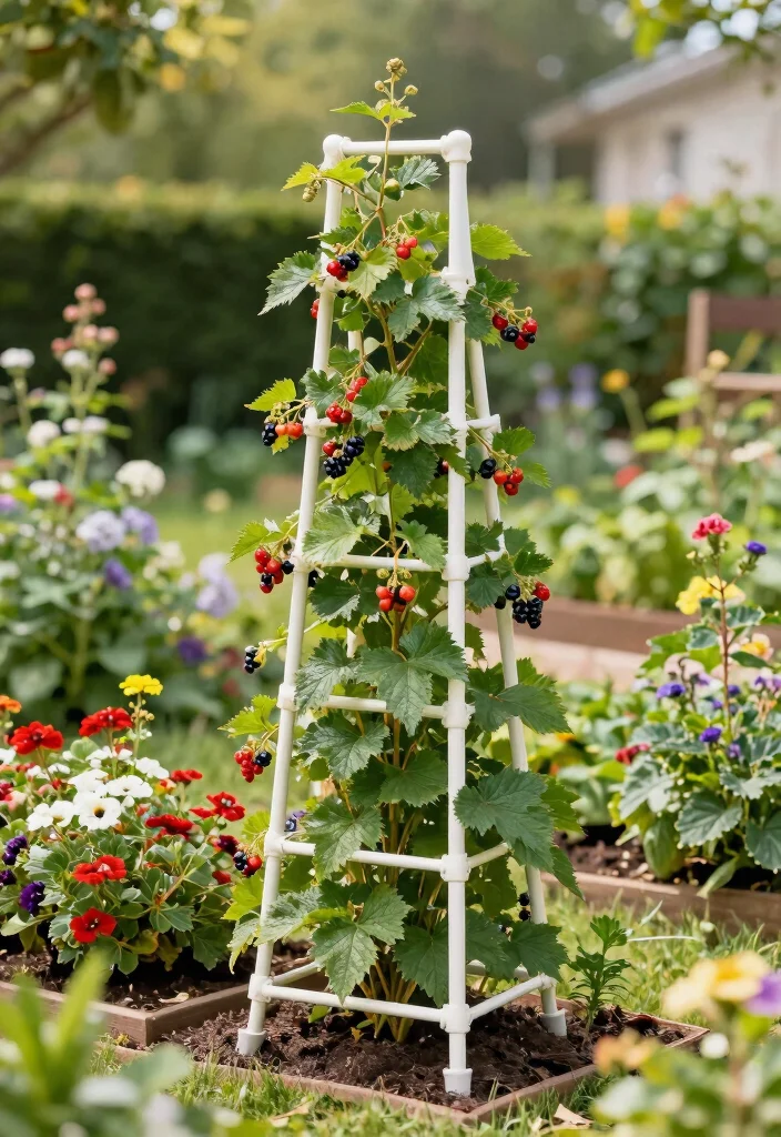 12 Berry Trellis Ideas That Support Heavy Fruit Without Sagging - 11. Portable Trellis 1