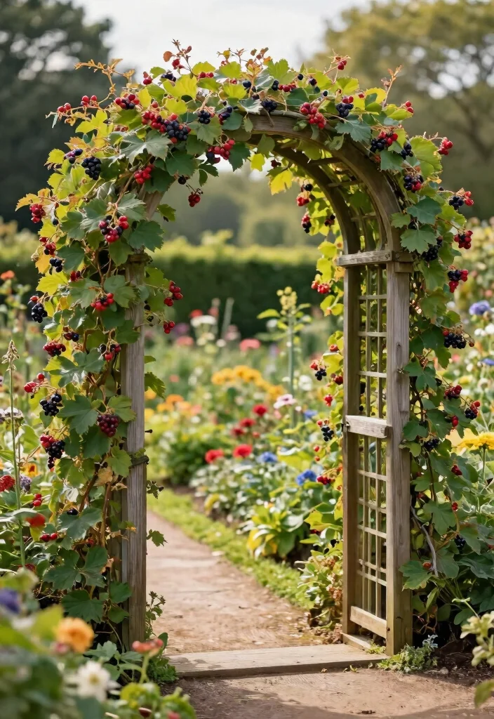 12 Berry Trellis Ideas That Support Heavy Fruit Without Sagging - 3. Arched Trellis 1