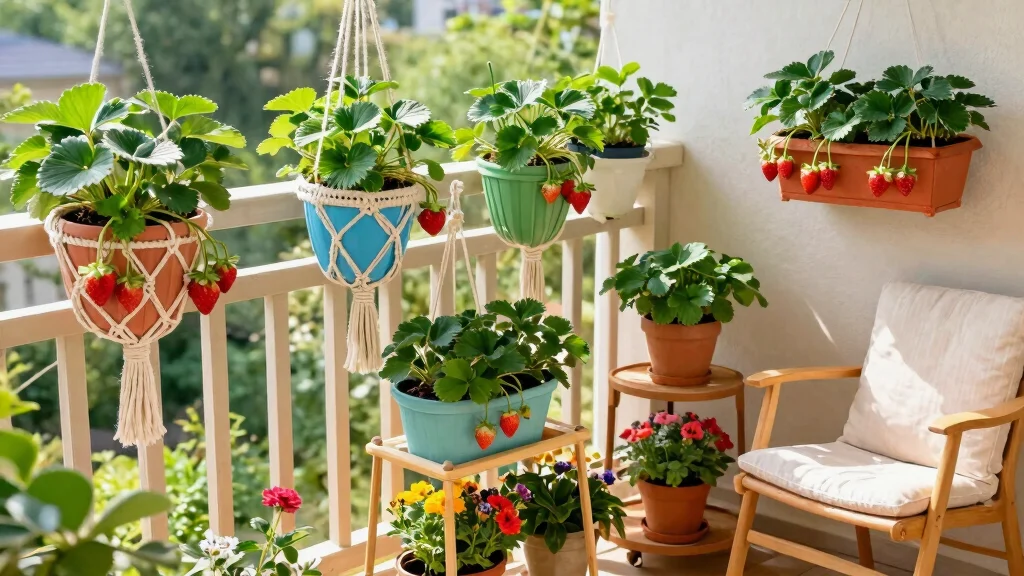 12 Hanging Strawberry Planter Ideas for Small Balconies and Patios