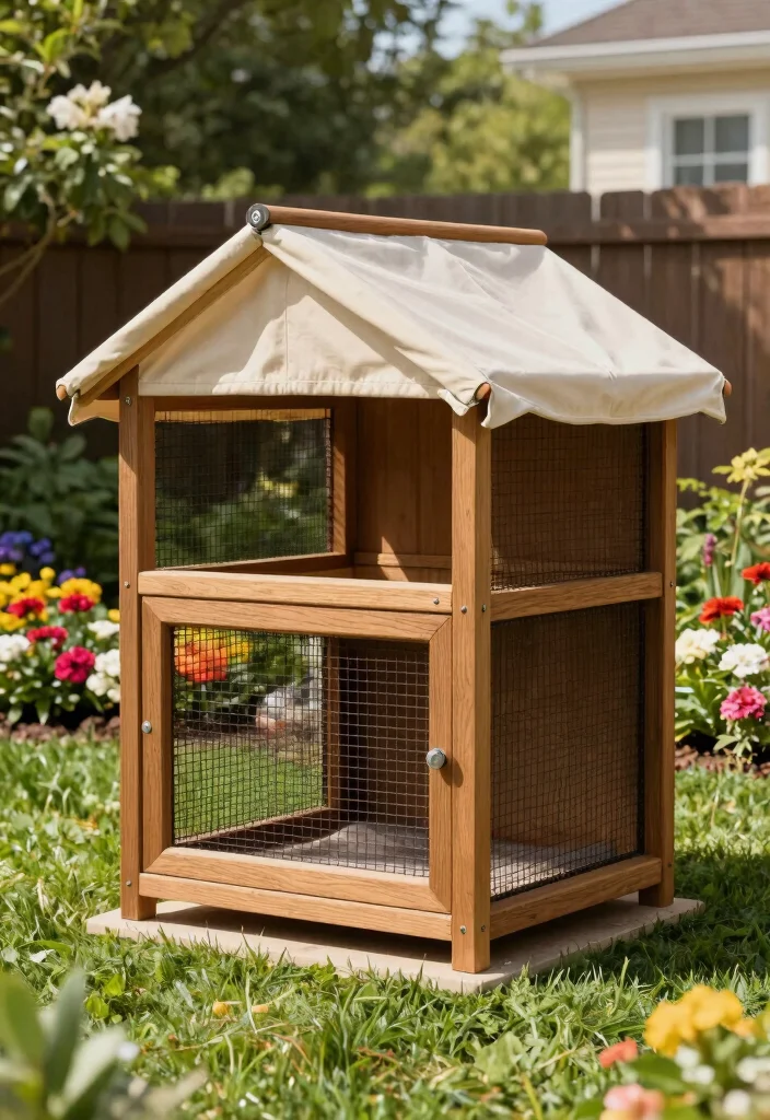 12 Outdoor Dog Kennel Ideas That Keep Pets Cool in Summer - 9. Elevated Kennel with Shade Canopy 1