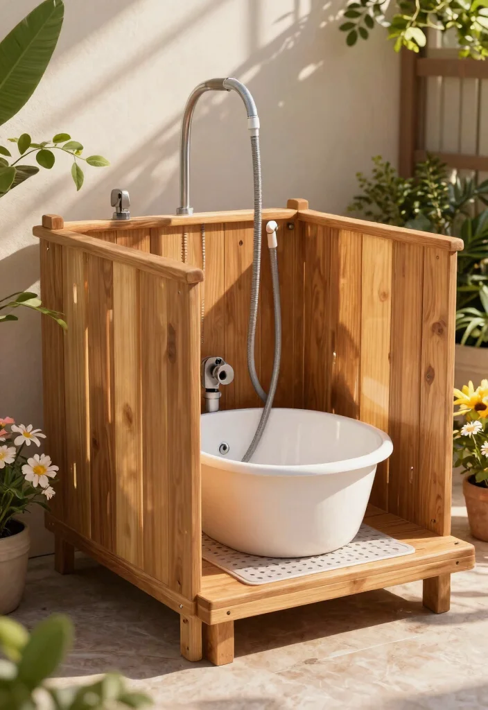 12 Outdoor Dog Washing Station Ideas That Keep the Mess Outside - 11. Elevated Pet Washing Platform 1