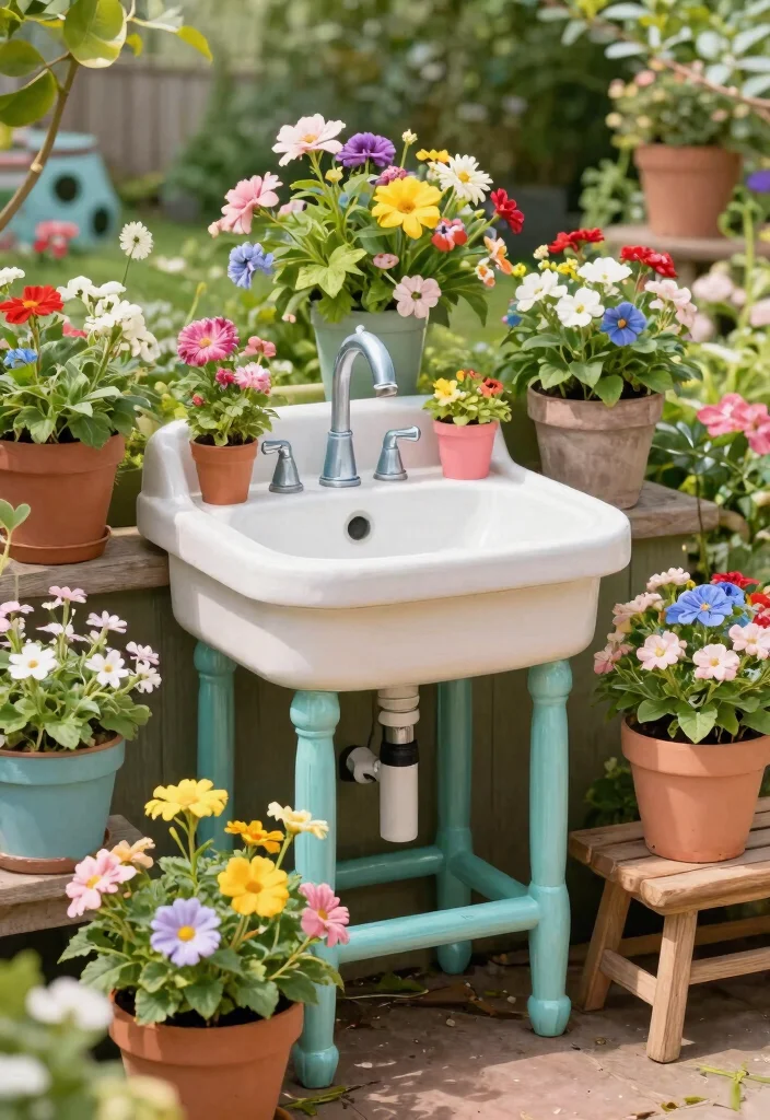 12 Outdoor Dog Washing Station Ideas That Keep the Mess Outside - 2. Vintage Sink Setup 1