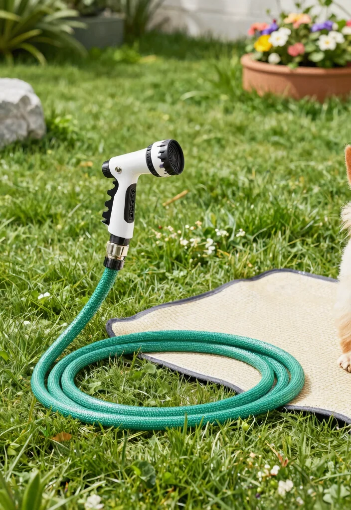 12 Outdoor Dog Washing Station Ideas That Keep the Mess Outside - 5. Garden Hose Dog Wash 1