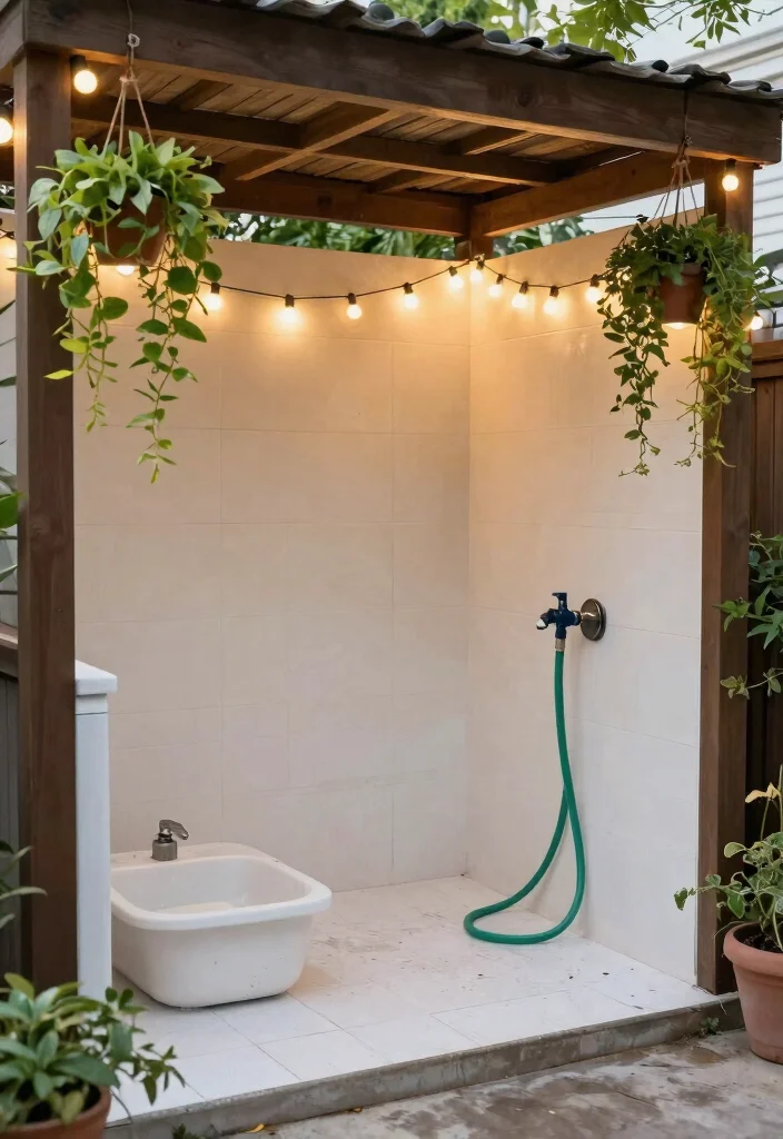 12 Outdoor Dog Washing Station Ideas That Keep the Mess Outside - 8. Under-Deck Wash Area 1