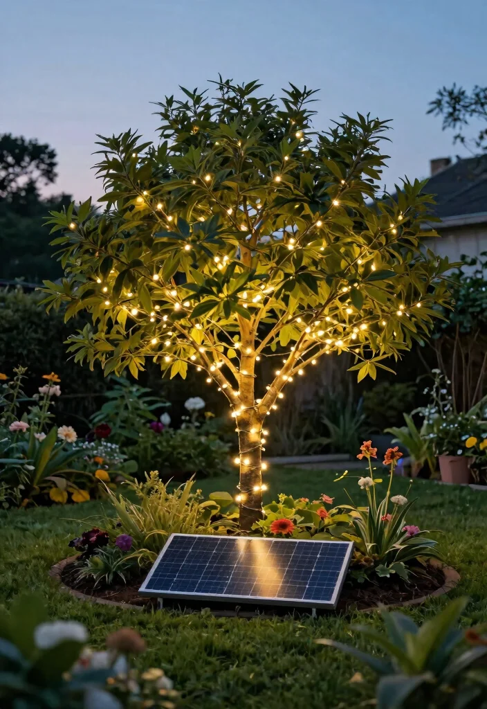 12 Outdoor Tree Lighting Concepts That Install Without Drilling - 1. Solar-Powered Fairy Lights 1
