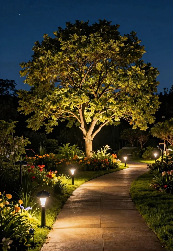 12 Outdoor Tree Lighting Concepts That Install Without Drilling - 12. Eco-Friendly Solar Path Lights 1