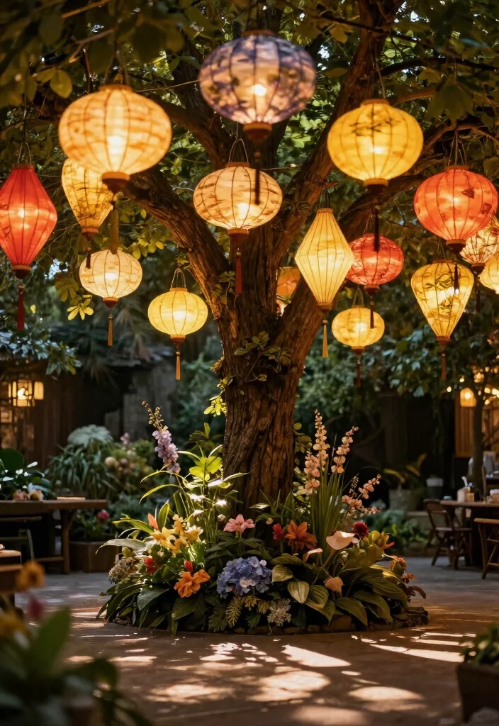 12 Outdoor Tree Lighting Concepts That Install Without Drilling - 4. Hanging Lanterns 1