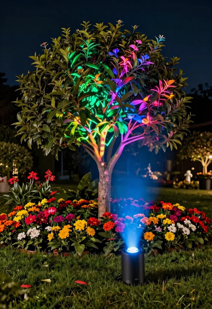12 Outdoor Tree Lighting Concepts That Install Without Drilling - 5. LED Light Projectors 1