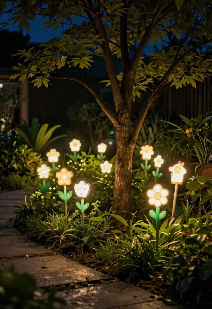 12 Outdoor Tree Lighting Concepts That Install Without Drilling - 7. Lighted Garden Stakes 1