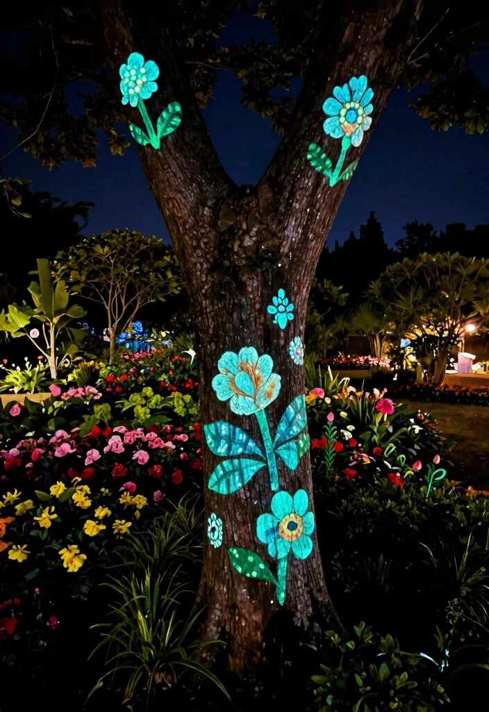 12 Outdoor Tree Lighting Concepts That Install Without Drilling - 8. Glow-in-the-Dark Paint 1