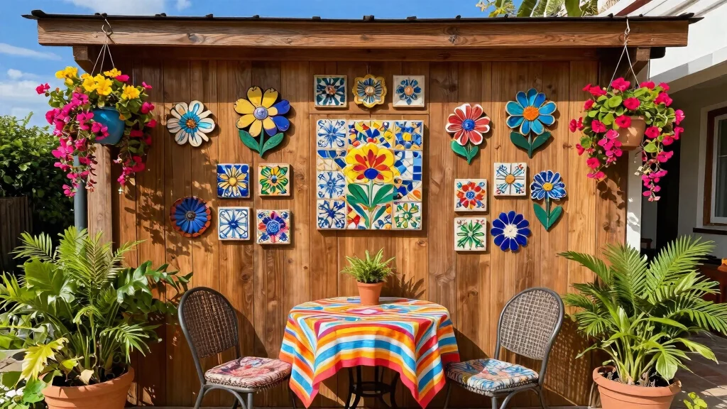 12 Patio Wall Decor Ideas That Withstand Rain and Sun Fade