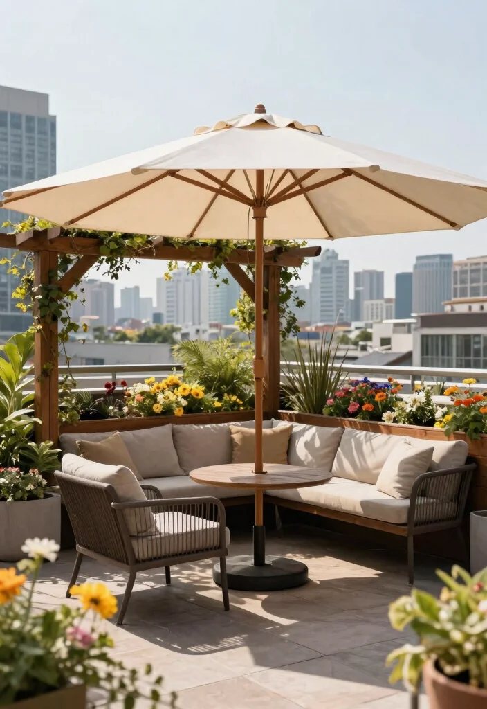 12 Rooftop Terrace Decor Concepts That Handle Wind and Full Sun - 5. Shade Solutions 1